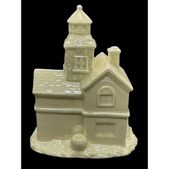 Vintage Sankyo Collectible Pearlescent Ceramic Music Box Figurine 6.5" Tall - Picture 3 of 8